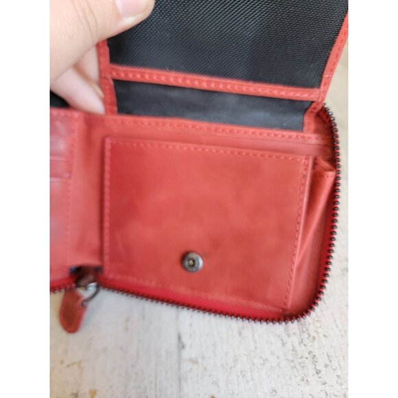 Unique red slot wallet mens accessory zipper getto deri - Picture 7 of 9